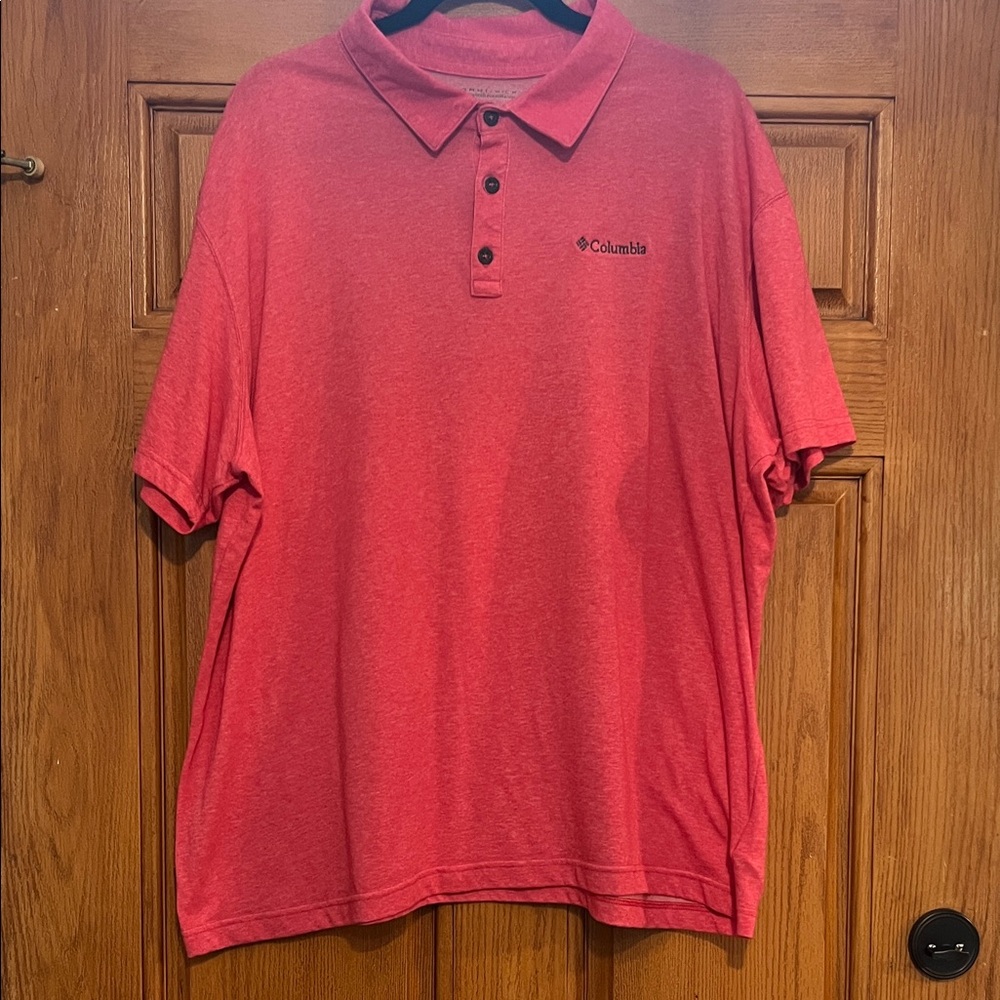 Columbia Men’s Coral Polo Shirt with Embroidered Logo